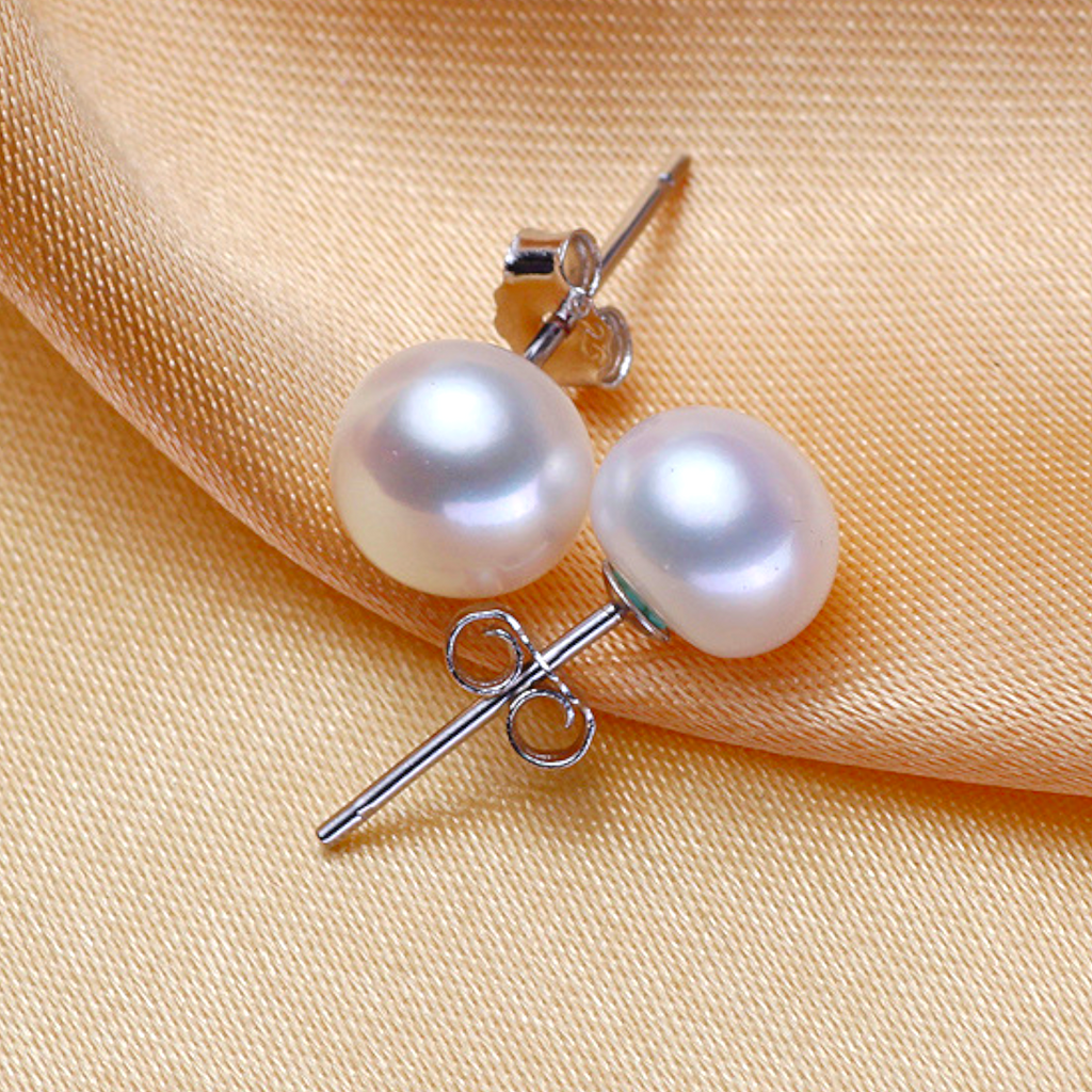 Boucles d’oreilles clou en Argent 925 – Perle d’eau douce naturelle