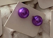 Boucles d’oreilles clous en Argent 925 – Perle d’eau douce colorée