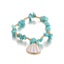 Bracelet en pierres naturelles et coquille Saint-Jacques