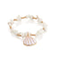 Bracelet en pierres naturelles et coquille Saint-Jacques