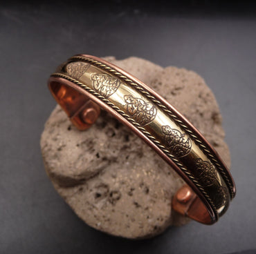 Bracelet magnétique Bouddha en cuivre avec aimants Anti-Douleurs Arthrose