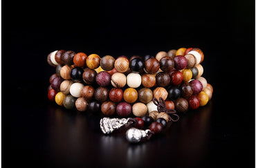 Bracelet Mala Bouddhiste en Bois de Santal 108 perles de 6 mm