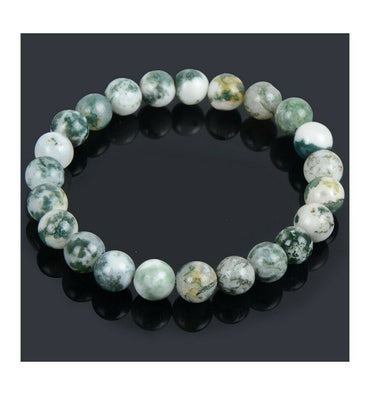 Bracelet en Agate Arbre naturelle - boules 6 mm
