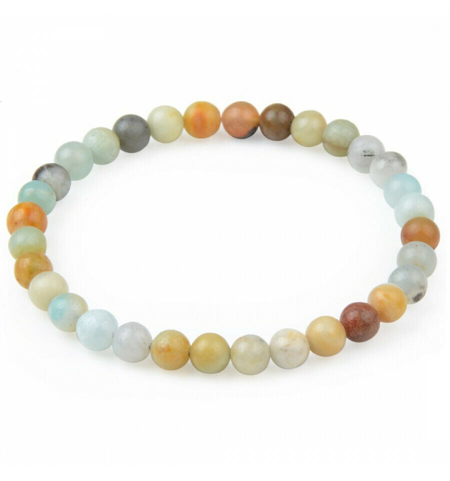 Bracelet en Amazonite naturelle 4 mm - Apaisement et anti-stress