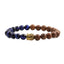 Bracelet Bouddha Thaï en Oeil de Tigre bleu / Oeil de Faucon et en Bois Wengé