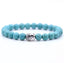 Bracelet Bouddha Thaï argent ou or en Howlite Turquoise naturelle