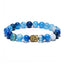 Bracelet Bouddha Thaï argent ou or en Agate bleue