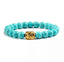 Bracelet Bouddha Thaï argent ou or en Howlite Turquoise naturelle