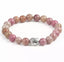 Bracelet Bouddha Thaï argent ou or en Rhodochrosite d'Argentine