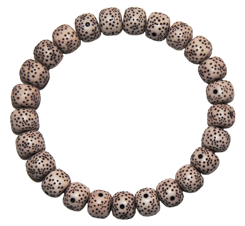 Bracelet mala tibétain en graines de Lotus Blanc du Népal