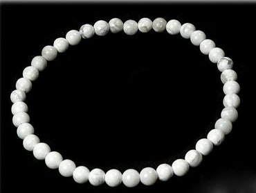 Bracelet en Howlite naturelle du Brésil 4 mm- Relaxation et méditation