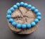 Bracelet Lithothérapie en Turquoise (Howlite bleue) - boules 10 mm