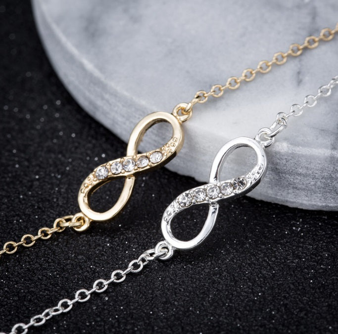 Ensemble Bijoux Argent 925 Infini Zircon - Collier Bracelet Boucles Oreilles - Yumilok