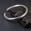 Bracelet jonc en argent 925 sterling gravure Poisson, Porte Bonheur Homme / femme