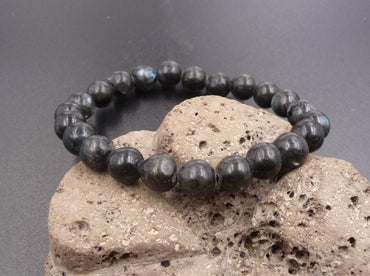 Bracelet en Labradorite naturelle 8 mm- Protection, méditation, apaisement.