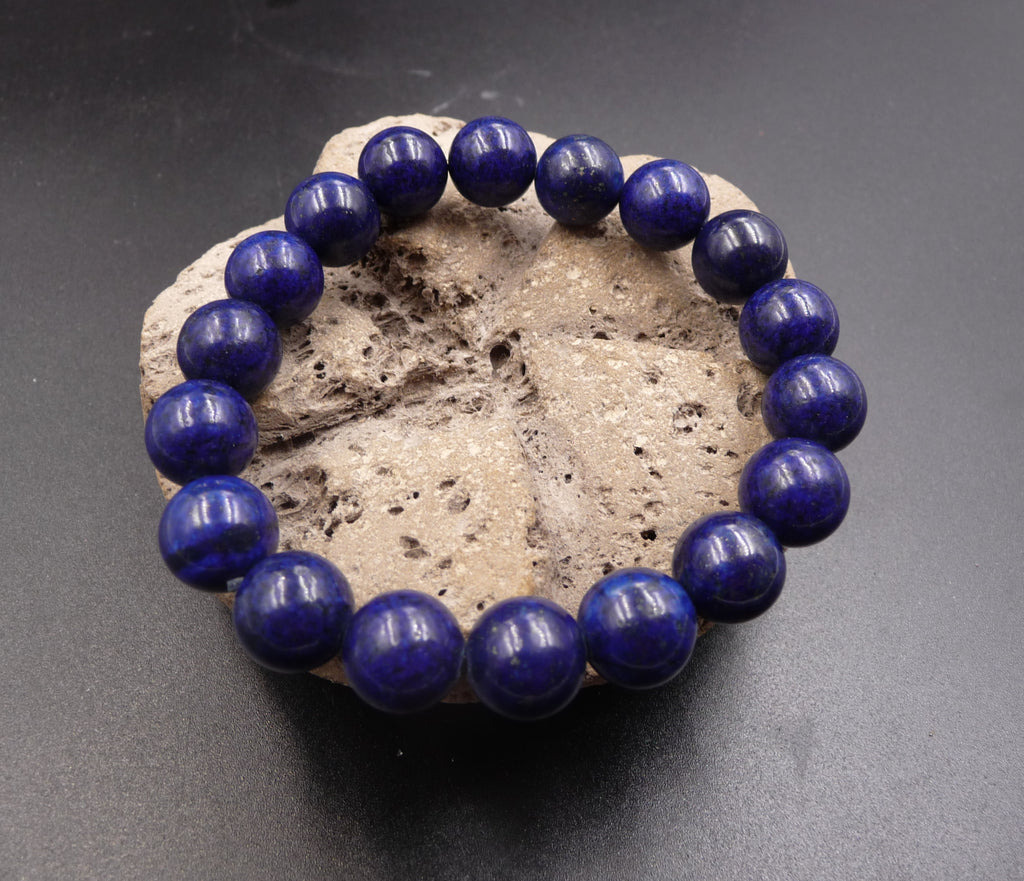 Bracelet en Lapis Lazuli naturel 10 mm - Bonne humeur et amitié