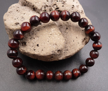 Bracelet Lithothérapie en Oeil de Taureau - Protection, force, courage.