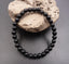 Bracelet en Onyx, Agate Noire naturelle 6 mm