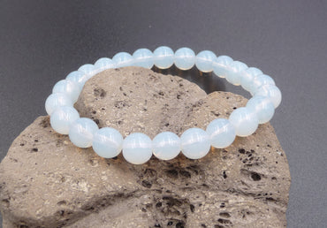 Bracelet en Opalite naturelle - Espoir, pureté, amour