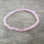 Bracelet en Quartz Rose du Brésil 4 mm - Paix et Amour