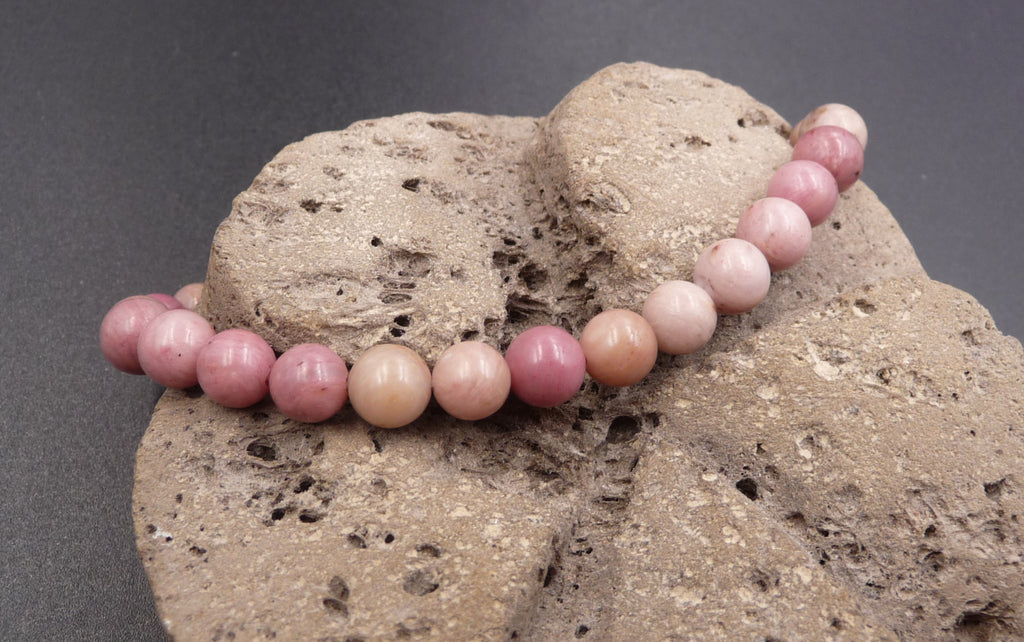 Bracelet en Rhodochrosite naturelle d'Argentine boules 6 mm