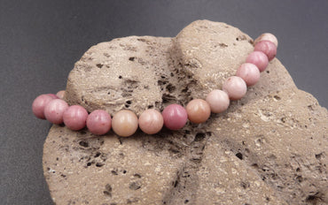 Bracelet en Rhodochrosite naturelle d'Argentine boules 6 mm