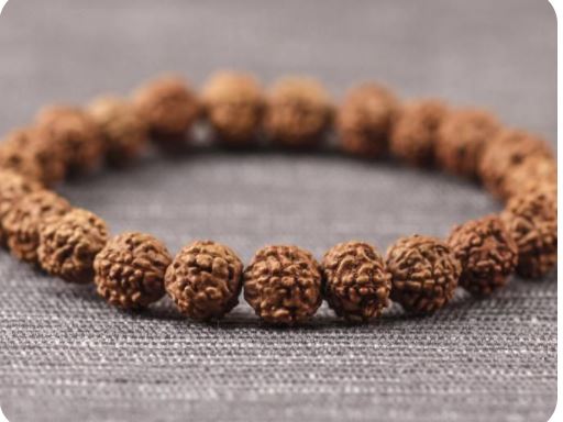 Véritable bracelet Mala en graines de Rudraksha du Népal