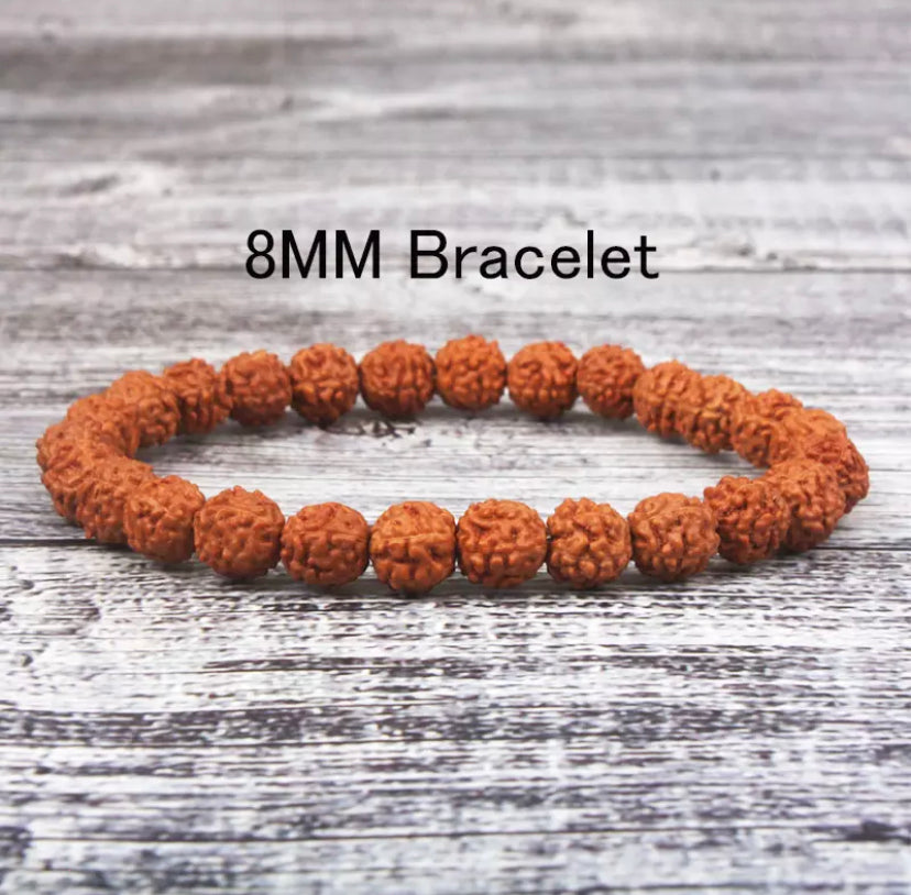 Véritable bracelet Mala en graines de Rudraksha du Népal