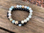 Bracelets de distance / couples - Agate noire et Amazonite 8 mm