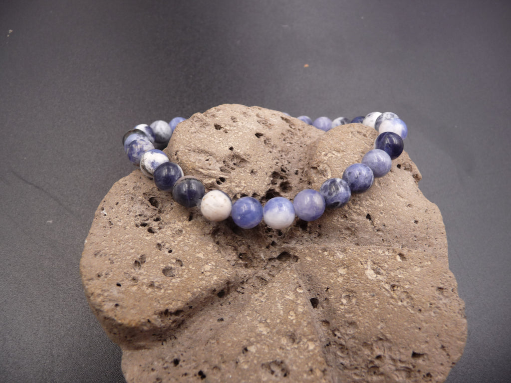 Bracelet en Sodalite naturelle de Bolivie - boules 6 mm - Lithothérapie