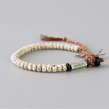 Bracelet Tibétain Bouddhiste en perles de Bohdi "Ohm Mane Padme Hum"