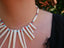 Collier choker ras de cou Amérindien Apache Cheyenne Country en os de buffle