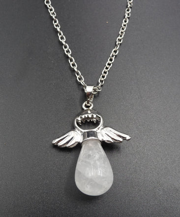 Collier "Mon Ange gardien" en Cristal de roche du Pakistan