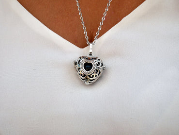 Bola de grossesse Coeur en métal argenté