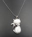 Collier avec pendentif chat en Howlite blanche naturelle du Brésil