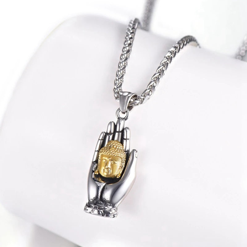 Collier Tibétain Bouddhiste Mudra et Bouddha
