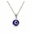 Collier argenté mixte Adultes/Enfants - Oeil turc Porte Bonheur