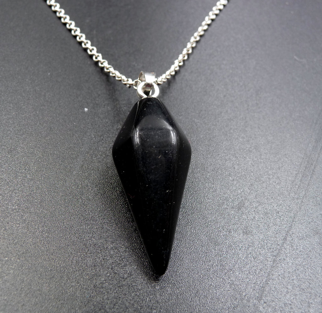 Collier avec pendentif en Onyx style pendule. Protège la grossesse