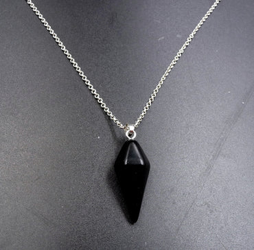 Collier avec pendentif en Onyx style pendule. Protège la grossesse