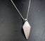 Collier avec pendentif en Quartz rose naturel style pendule