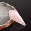 Collier avec pendentif en Quartz rose naturel style pendule