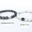 Bracelets de distance / couples - Labradorite et Howlite 6 mm