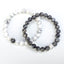 Bracelets de distance / couples - Labradorite et Howlite 8 mm