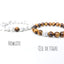 Bracelets de distance / couples - Oeil de Tigre et Howlite 8 mm