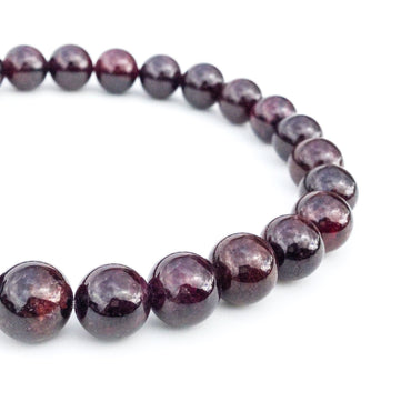 Bracelet en Grenat 6 mm- Energie et vitalité