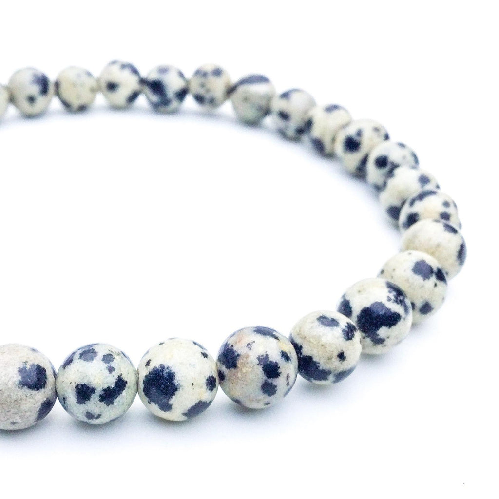 Bracelet en Jaspe Dalmatien 6 mm- Calme et paix intérieure