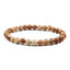 Bracelet en Jaspe Image ou Jaspe Paysage - Boules 6 mm