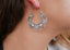 Boucles d'oreilles bohèmes en dentelle argentée modèle Gatsby
