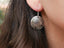 Boucles d'oreilles Jabalpur argentées orientales artisanat Inde