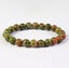 Bracelet élastique Lithothérapie en Unakite